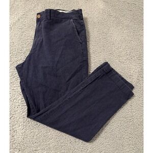 J. CREW Sutton Chino Pants Mens 38 Navy Blue Flat‎ Front Dress Slacks Trousers